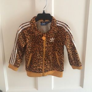 adidas cheetah print jacket! 12-18 months